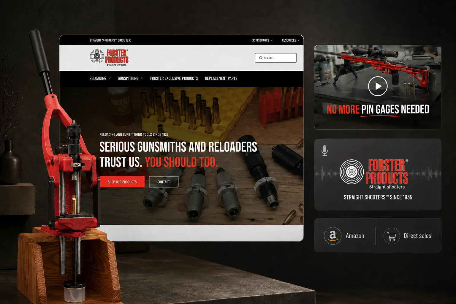 Forster Products e-commerce, content, podcast, and Amazon sales project
