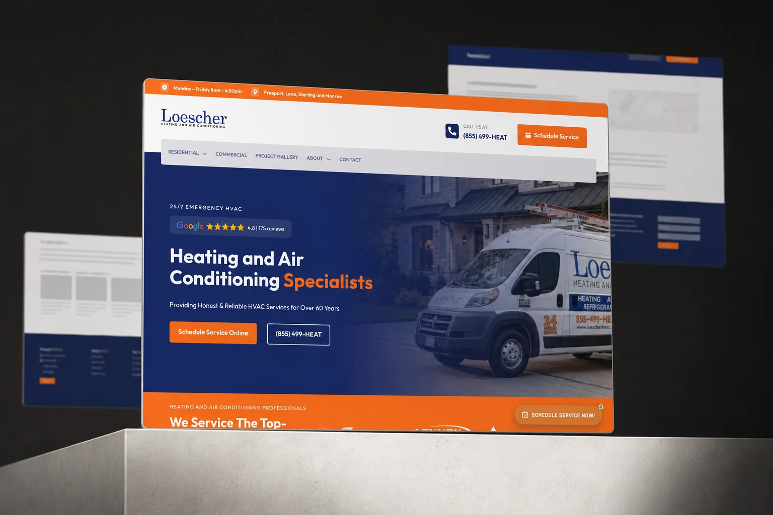 Loescher Heating & Air Conditioning website and SEO project