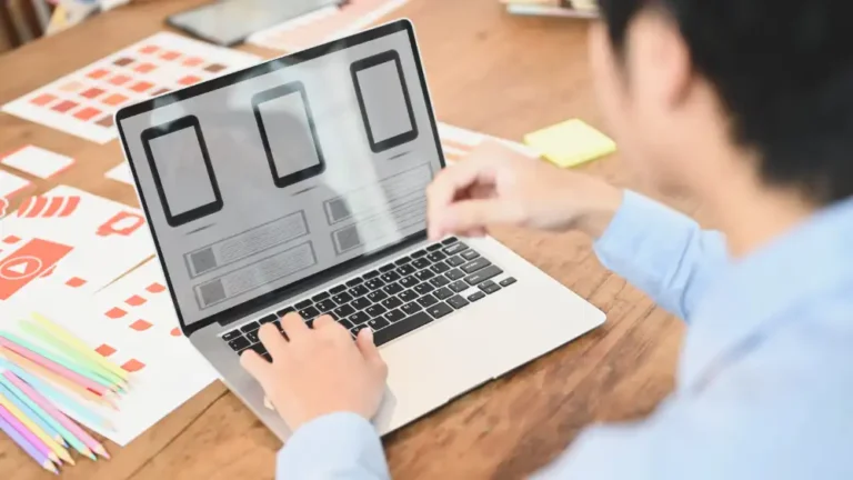 Landing page design development